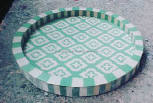 ถาดกลมเรซินที่ฝังไว้อย่างสวยงามสำหรับบ้านโรงแรมและร้านอาหารถาดเรซิ่นสำหรับฝังหอยมุก - Product Image 6