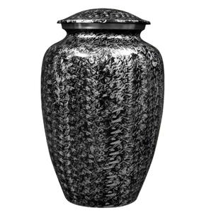 Urna Funeraria Clásica con Acabado de Mármol Negro Antiguo, Urna para Cenizas de Adultos, Estilo Americano/Europeo - Product Image 4