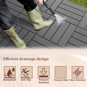กระเบื้องพื้นแบบประกบ DIY กันลื่น ทนทานต่อการสึกหรอ สำหรับพื้นระเบียงรอบสระว่ายน้ำ มีบริการออกแบบลายกราฟิกให้บริการ - Product Image 3