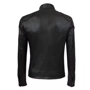 Veste en cuir légère personnalisée pour hommes, prix abordable, nouvelle veste en cuir élégante en gros avec des caractéristiques confortables et authentiques pour hommes - Product Image 4