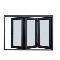Fenêtres pliantes en aluminium au design moderne personnalisé avec verre trempé