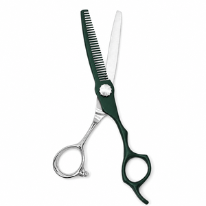 Ciseaux de coiffure professionnels en acier inoxydable de 6 pouces avec manche vert, ciseaux de barbier, ciseaux de coiffure pour salon - Product Image 5