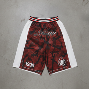 Shorts de basketball camouflage pour hommes, logo Aigle 1998, séchage rapide, taille élastique, style sportif, impression par sublimation - Product Image 3