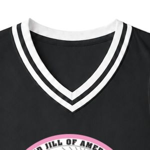 เสื้อบาสเก็ตบอลปักลาย Charcoal Black Jack & Jill Crest แบบไม่มีแขน คอวี แต่งขอบสีขาว สำหรับผู้หญิง - Product Image 2