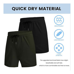 กางเกงกีฬาขาสั้นผู้ชาย 7 นิ้ว แห้งเร็ว ยืดหยุ่น น้ำหนักเบา สำหรับออกกำลังกาย วิ่ง เทรนนิ่ง มีกระเป๋าซิป ระบายอากาศได้ดี - Product Image 4