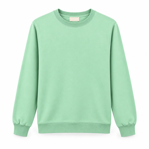 เสื้อสเวตเชิ้ตคอกลมสีเขียวแบบยูนิเซ็กซ์ แขนยาว ผ้าถัก ทรงพอดีตัว สวมใส่สบาย - Product Image 1