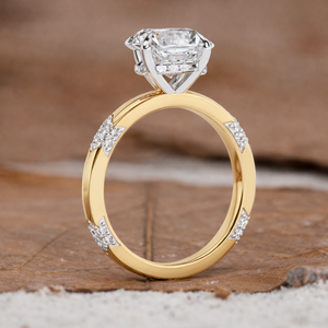 Luxury 10K 14K 18K Solid Gold DEF VVS Lab <b>Diamond</b> Wedding Band Engagement <b>Ring</b> Petal Type for Romantic Parties Fine Jewelry - Product Image 3