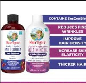 Advanced Mary Ruth Organic Hair Care Bundle <b>Liquid</b> Biotin Hair Growth Supplement Healthy Skin <b>Nails</b> Care Set - Product Image 2