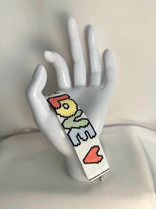 Pulsera de Cuentas Hecha a Mano con Diseño de Amor, Multicolor, Regalo para el Día de San Valentín, Joyería Personalizada Hecha con Cuentas de Plástico - Product Image 2