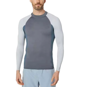 Camiseta de Compresión MMA para Hombre, Manga Larga, Secado Rápido, Cuello Redondo, Costuras en Contraste, Estilo Personalizable - Product Image 1