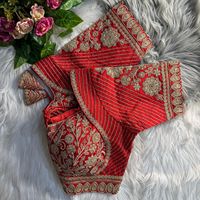 Blusa de Novia de Diseño Estilo Madhubala, Seda Italiana Pura, Trabajo de Bordado Jari Pesado, Blusa Acolchada Lista para Usar, Talla 40 42, Venta al Por Mayor