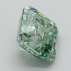 Diamante Cultivado en Laboratorio con Corte Asscher de 1.00 a 5.00 Quilates, Certificado IGI, Color Verde Fantasía, Claridad VVS VS, Pulido Excelente, Precio al por Mayor CVD - Product Image 2