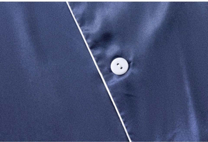 Conjunto de Pijamas de Satén para Hombre, Estilo Casual Moderno, Transpirable, Manga Larga, Suave y Cómodo, Ropa de Dormir de Poliéster, Talla Grande, Camisón de Invierno - Product Image 3