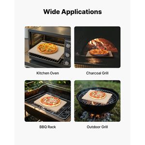 Grande Pietra per Pizza Rettangolare in Cordierite 16 X 14 X 0,6 Pollici, Resistente al Calore fino a 1450 Fahrenheit, Utensile per Cuocere la Pizza - Product Image 6