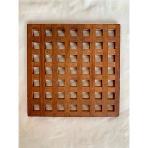 Modern Round Wooden <b>Trivet</b> Heat Resistant Hot Pad Geometric Hollow Out Placemat Non Slip Kitchen Dining Table Pot Holder Mat - Product Image 6