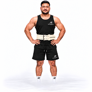 <b>Men</b> Workout Leather Powerlifting <b>Belt</b> Double Prong Buckle Gym Strength Training Wholesale OEM Supplier Sports Supply Gear Bulk - Product Image 5