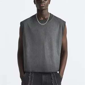 Camisetas de Gimnasio Personalizadas de Alta Calidad para Hombre, Estilo Deportivo, Color Negro, Corte Recto, Sin Mangas - Product Image 1