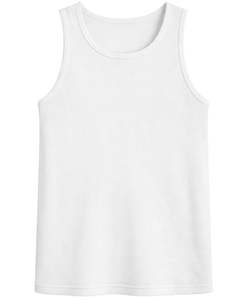 เสื้อกล้ามชายแบบรัดรูป ผ้าริบ ทรงเข้ารูป สวมใส่สบาย เหมาะสำหรับฤดูร้อน ผลิตจากผ้าฝ้ายเนื้อนุ่ม ยืดหยุ่น สีขาว รับผลิตตามแบบ (OEM) ขายส่ง - Product Image 1