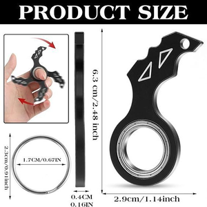 Porte-clés Fidget Spinner Couteau à Griffes Pivotant Tendance et de Haute Qualité, Jouet de Décompression pour Bureau, Pendentif Clé - Product Image 5