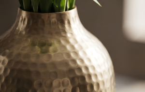 Contemporary Minimalist <b>Gold</b> <b>Vase</b> Texture Casting Art Sculptural Decor Set Item Bulk - Product Image 3