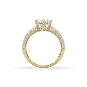 Anillo de Diamante de Laboratorio con Corte Cojín Brillante de 2.61Ct, Oro de 14KT, Estilo Ligero, Joyería de Compromiso de Oro de 10KT para Aniversario - Product Image 3