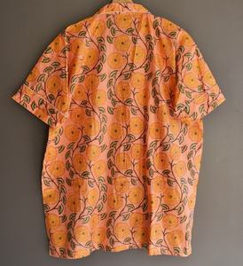 Elegante traje de noche de manga corta con estampado de algodón Ropa de dormir Conjunto de camisa y pantalón corto de verano - Product Image 2