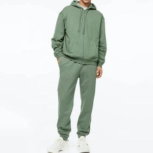 <b>Streetwear</b> Apparel Supplier Thick Fleece <b>Y2K</b> Zipper Oversize Hoodie & Sweatpants Custom Screen Print Bulk 2 Piece Set Tracksuit - Product Image 1