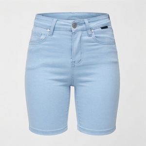 Shorts en jean pour femme, coton, séchage rapide, respirant, couleur personnalisée, taille haute, streetwear, mode été, décontracté - Product Image 1