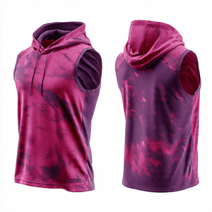 Camisetas sin mangas con capucha para culturismo, sublimadas, para entrenamiento, fitness, para hombre, ajustadas, para gimnasio, camisetas con capucha sublimadas - Product Image 6