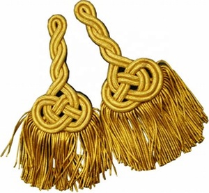 Nudo de cordón de hombro de oro alemán, venta al por mayor, accesorios de uniforme con cable, charreteras y hombreras para uniformes de guardia - Product Image 1