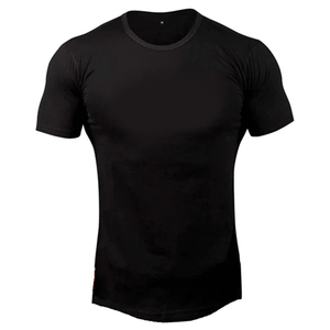 Camiseta de punto para hombre, corte ajustado, manga corta, cuello redondo, con bloques de color, negro y verde oliva, estilo casual. - Product Image 4