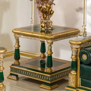 ชุดโซฟาคลาสสิกยุโรปสุดหรู โครงไม้มะฮอกกานี เฟอร์นิเจอร์ห้องนั่งเล่นสไตล์วิลล่า ผลิตในอินโดนีเซีย - Product Image 6