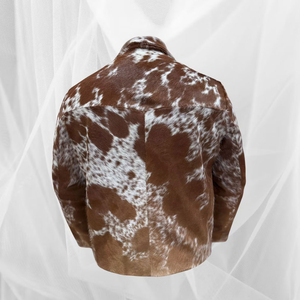 เสื้อแจ็คเก็ตหนังวัวแท้สไตล์ตะวันตกสำหรับผู้หญิงและผู้ชาย แฟชั่นขนสัตว์ เสื้อแจ็คเก็ตหนังวัวแท้สไตล์ตะวันตก - Product Image 2