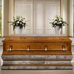 Ataúdes Estilo Norteamericano de madera dura de alta calidad Regina, venta al por mayor, ataúdes, urnas funerarias, exportación internacional, acabado de alto brillo - Product Image 3