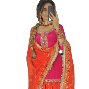 ชุดสูท salwar ปากีสถานแบบแฟนซีสำหรับผู้หญิงพิเศษเฉพาะอินเดียแบบดั้งเดิมและ dupatta เย็บอย่างเต็มที่พร้อมที่จะสวมใส่ - Product Image 1