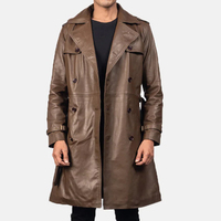 Samroz Sports Herren Winddichter Echtleder-Mantel Übergröße Hochwertige Winter-Mode Motorradjacke Anpassbare Farbe