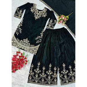 Conjunto de ropa de fiesta de diseñador para mujer, parte inferior superior y Plazza, elegante y elegante - Product Image 3