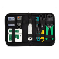 Kit de Herramientas para Reparación de Redes 12 en 1, Herramienta de Crimpado de Conectores RJ45 para Cables LAN