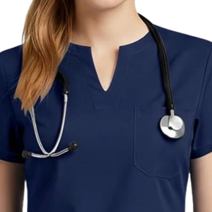 Ensemble de blouses médicales unisexes à manches courtes, col en V, pantalon cargo, uniforme d'infirmière, vêtements de travail pour hôpital, soins de santé, médecin, taille XXS, en spandex - Product Image 6