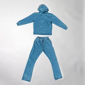 Women's Winter Warm Midweight 100% Cotton Fleece Breathable Eco-Friendly Printed Casual Reversible 2 1 <b>Track</b> <b>Jacket</b> Pants Sets - Product Image 4