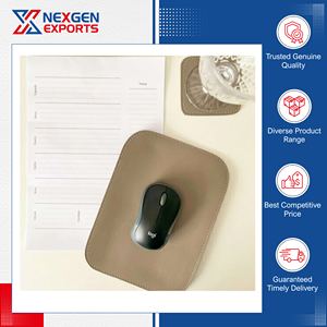 ลดราคาพิเศษ! แผ่นรองเมาส์หนัง PU คุณภาพสูงจาก Nexgen Exports พร้อมชุดแผ่นรองแก้วกาแฟ ขนาด 18x18 ซม. ราคาสุดคุ้ม - Product Image 4