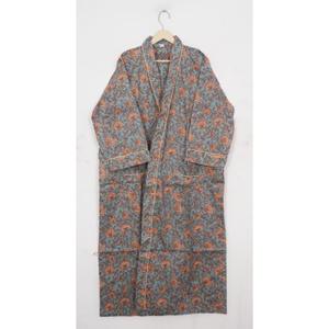 Robe Kimono Longue en Coton Grande Taille à Col en V, Sexy et Respirante, à Manches Imprimées Numériquement, Motif Floral, Robe de Nuit d'Été, Robe de Demoiselle d'Honneur - Product Image 1
