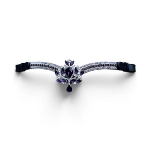 Élégante muserolle en cuir réglable pour cheval, accessoire de bridon équestre de haute qualité, fabricant et exportateur d'équipements équestres - Product Image 1
