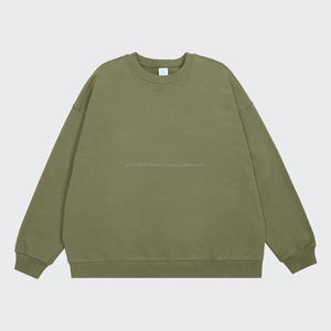 Sweat-shirt épais 510 g/m² 58 % coton, col rond, coupe oversize, épaules tombantes, modèle vierge, marque de mode, collection 2026 - Product Image 2