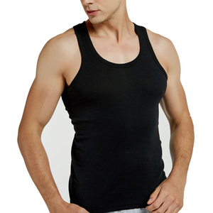 Good Quality Pima Cotton Blank Plain <b>Singlets</b> for Men Cotton Gym Wear <b>Running</b> Tank Top Summer Men Gym Stringer Tanktop - Product Image 1