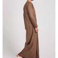 Offre Spéciale – Dernière Conception – Prix de Gros – Abaya Musulmane Décontractée Personnalisée en Polyester pour Homme – Taille Adulte – Respirante et Extensible dans les Quatre Sens