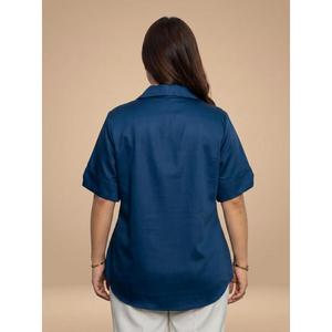 เสื้อเชิ้ตผู้หญิงทรงหรูหราติดกระดุมด้านหน้า ผลิตจากผ้าฝ้ายผสมเนื้อนุ่ม เหมาะสำหรับใส่ในชีวิตประจำวันและใส่ทำงาน ซื้อโดยตรงจากผู้ผลิต - Product Image 2