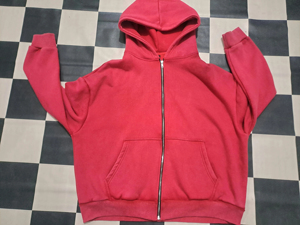 Sudadera con capucha personalizada de cierre completo, extragrande, de forro polar grueso, estilo urbano, unisex, fabricante de ropa OEM - Product Image 1