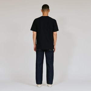 T-shirt noir à col rond et manches courtes pour homme, coupe oversize, en jersey de coton uni, décontracté, style hip-hop, respirant - Product Image 5