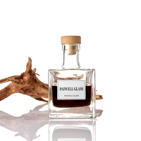 Bouteilles de vin en verre personnalisées avec logo, 375 ml, 500 ml, 750 ml, bouteilles en verre pour vodka, whisky, rhum avec bouchon